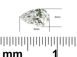 Lab Grown Diamond 0.20ct, Pear Cut, D Colour Vs Clarity, 5x3mm