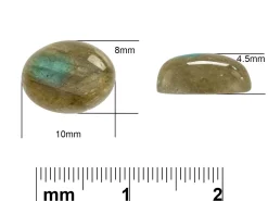 Labradorite, Oval Cabochon, 10x8mm