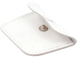 Leather White Ring Pouch, Ideal As A Wedding Ring Purse