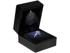 LED Black Jewellery Ring Box