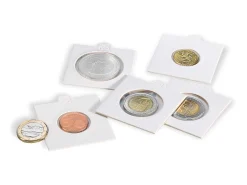 Leuchtturm Self Adhesive White Coin Holders Size 27.5mm Pack of 25
