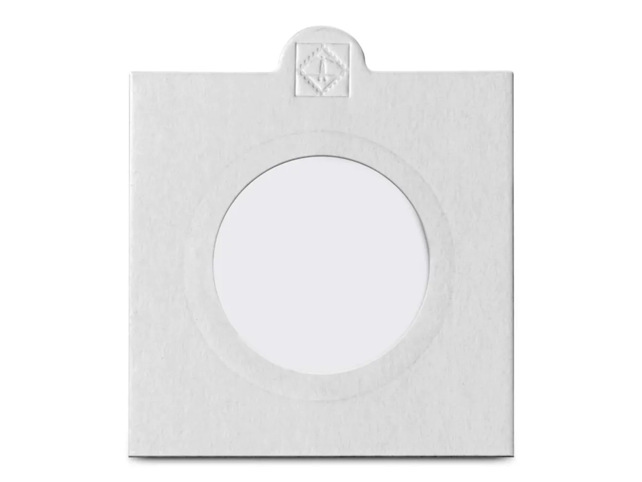 Leuchtturm Self Adhesive White Coin Holders Size 27.5mm Pack of 25
