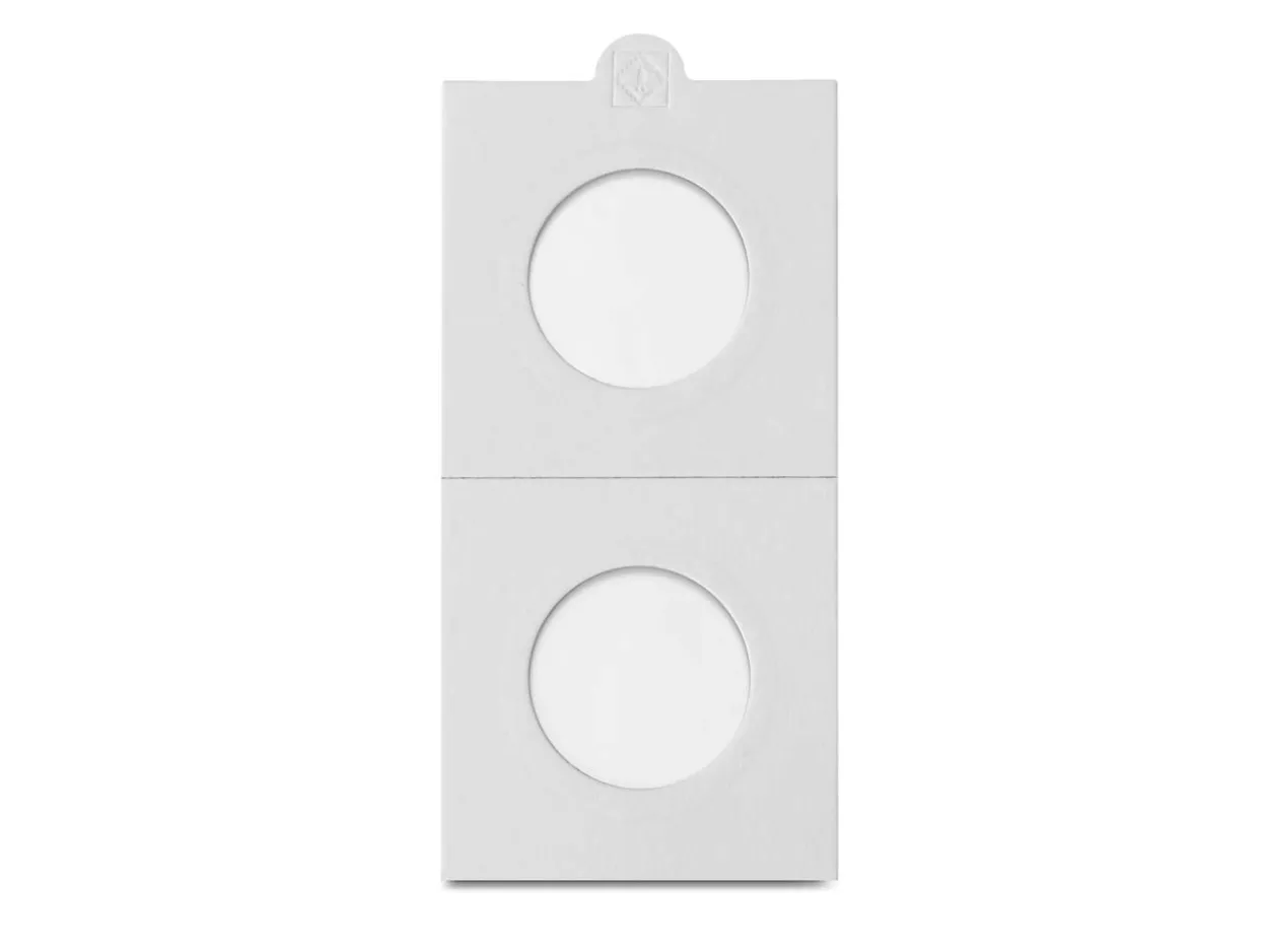 Leuchtturm Self Adhesive White Coin Holders Size 27.5mm Pack of 25