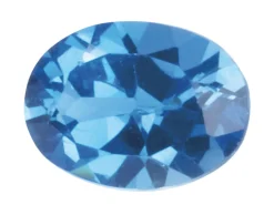London Blue Topaz, Oval, 6x4mm, Treated