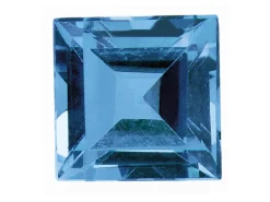 London Blue Topaz, Square, 4mm, Treated