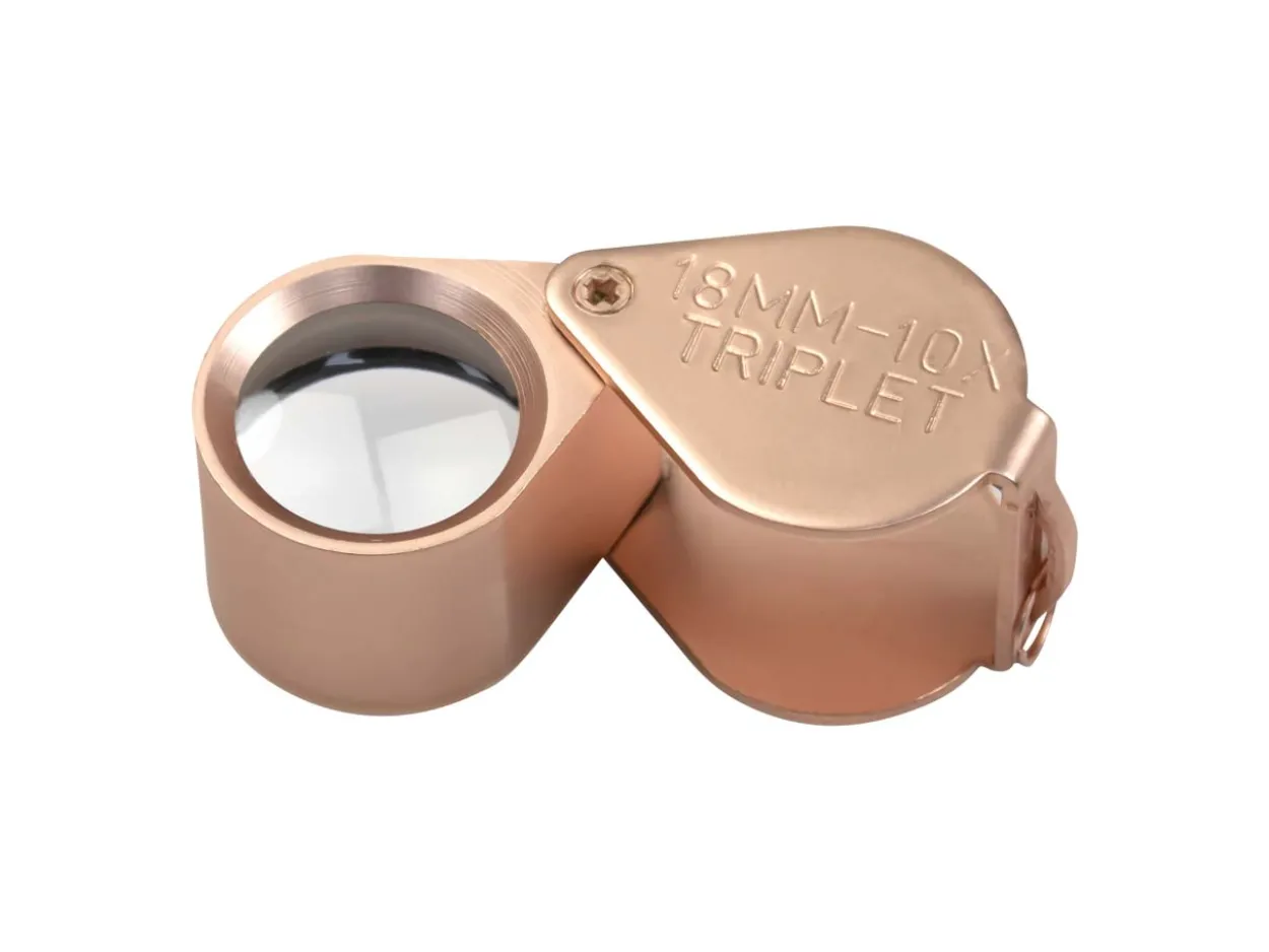 Loupe Rose Gold Coloured In Case X10 Magnification
