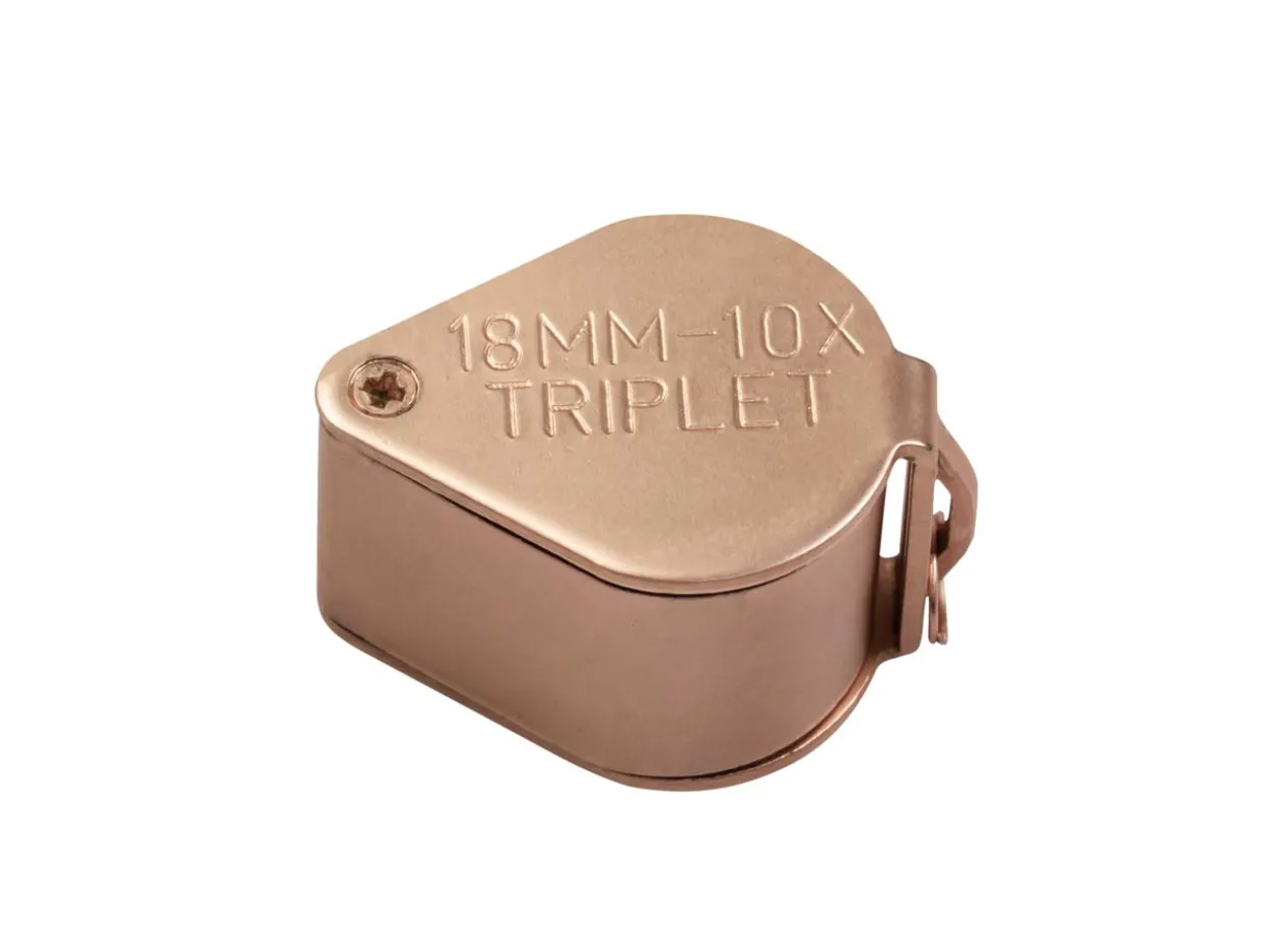 Loupe Rose Gold Coloured In Case X10 Magnification