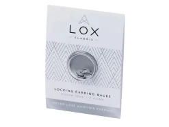 Lox Silver Tone Secure Earring Scrolls Pack of 4