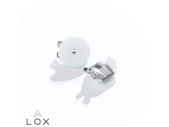 Lox Silver Tone Secure Earring Scrolls Pack of 4