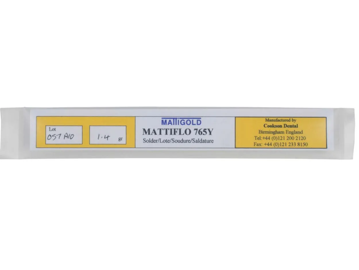 Mattiflo 765y Yellow Solder Rods, 150mm Length Rods