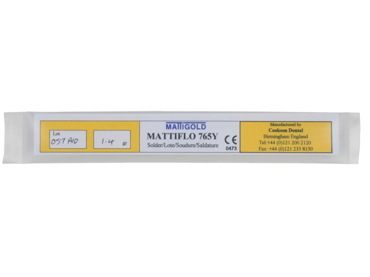 Mattiflo 765y Yellow Solder Rods, 150mm Length Rods