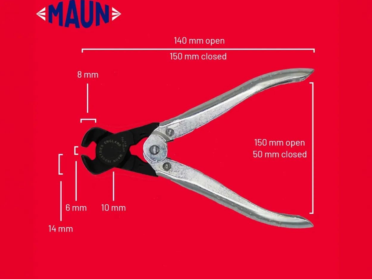 Maun End Cutting Pliers 150mm/6" Parallel Action, With Comfort Grip Handles, For Hard Wire