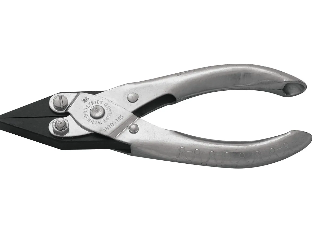 Maun Flat Nose Pliers 140mm/5.5" Parallel Action, With Smooth Jaws