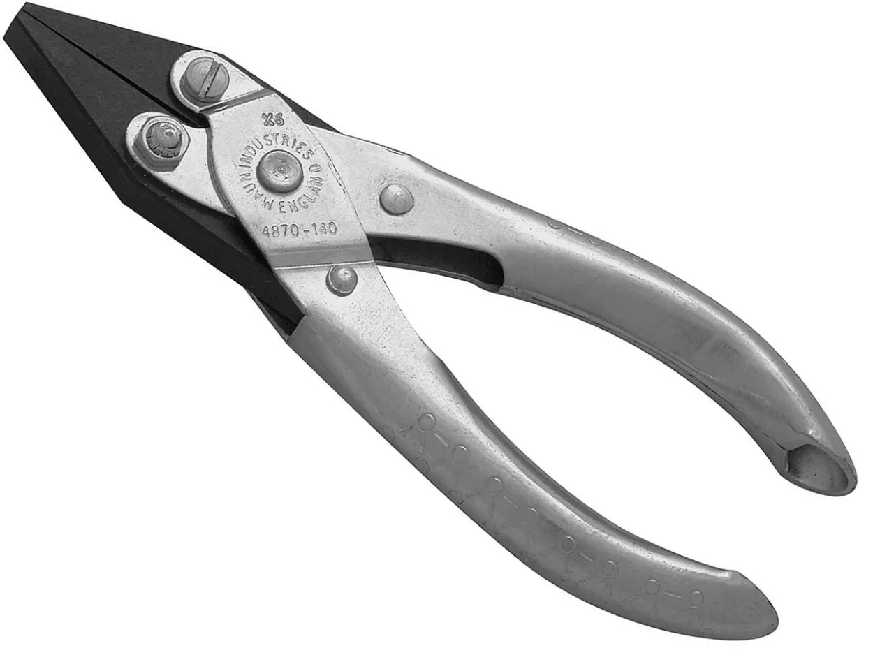 Maun Flat Nose Pliers 160mm/6.5" Parallel Action, With Smooth Jaws