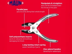 Maun Flat Nose Polyurethane Lined Pliers 125mm/5