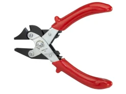 Maun Flat Nose With Side Cutter 160mm/6.5" Parallel Action, With Serrated Jaws, For Hard Wire