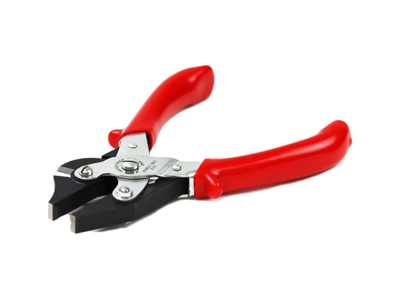Maun Flat Nose With Side Cutter 160mm/6.5" Parallel Action, With Serrated Jaws, For Hard Wire