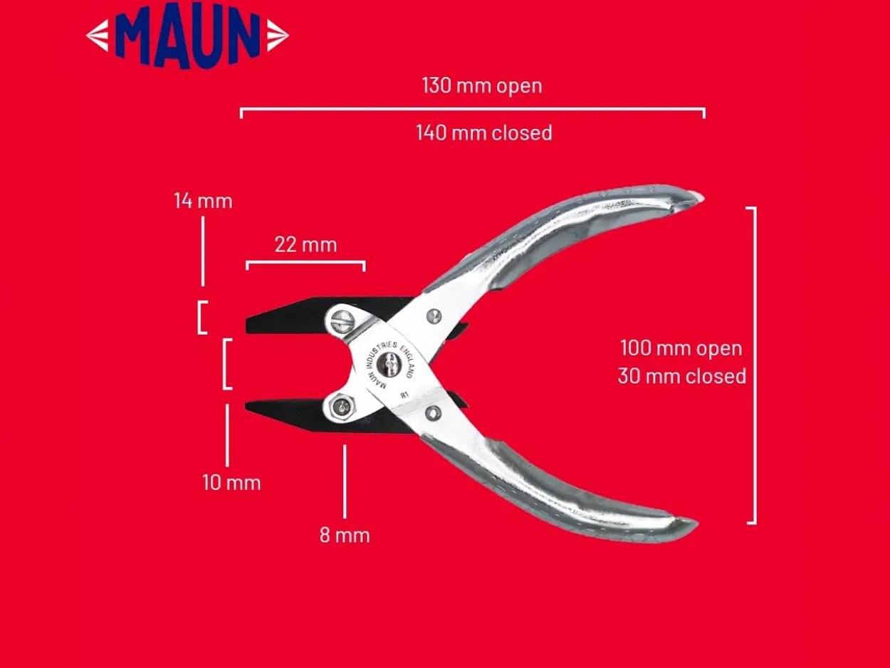 Maun Heavy Duty Ring Pliers 140mm/5.5" Parallel Action, With Smooth Jaws