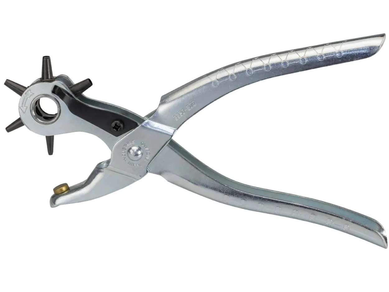 Maun Revolving Punch Pliers 210mm/8" Parallel Action, With 6 Punches