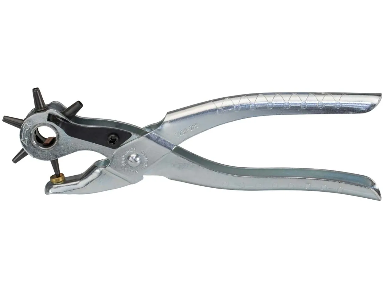 Maun Revolving Punch Pliers 210mm/8" Parallel Action, With 6 Punches