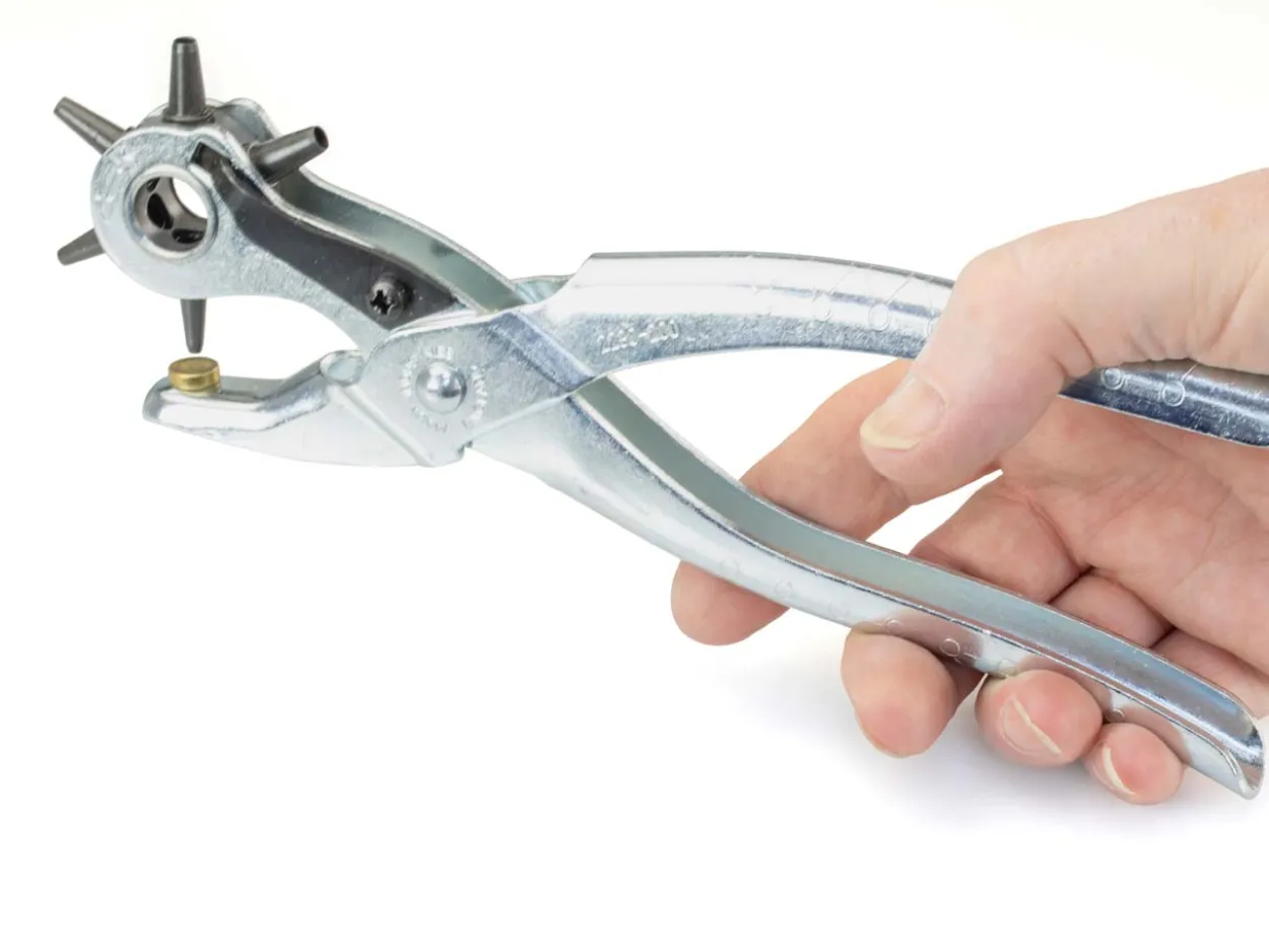 Maun Revolving Punch Pliers 210mm/8" Parallel Action, With 6 Punches