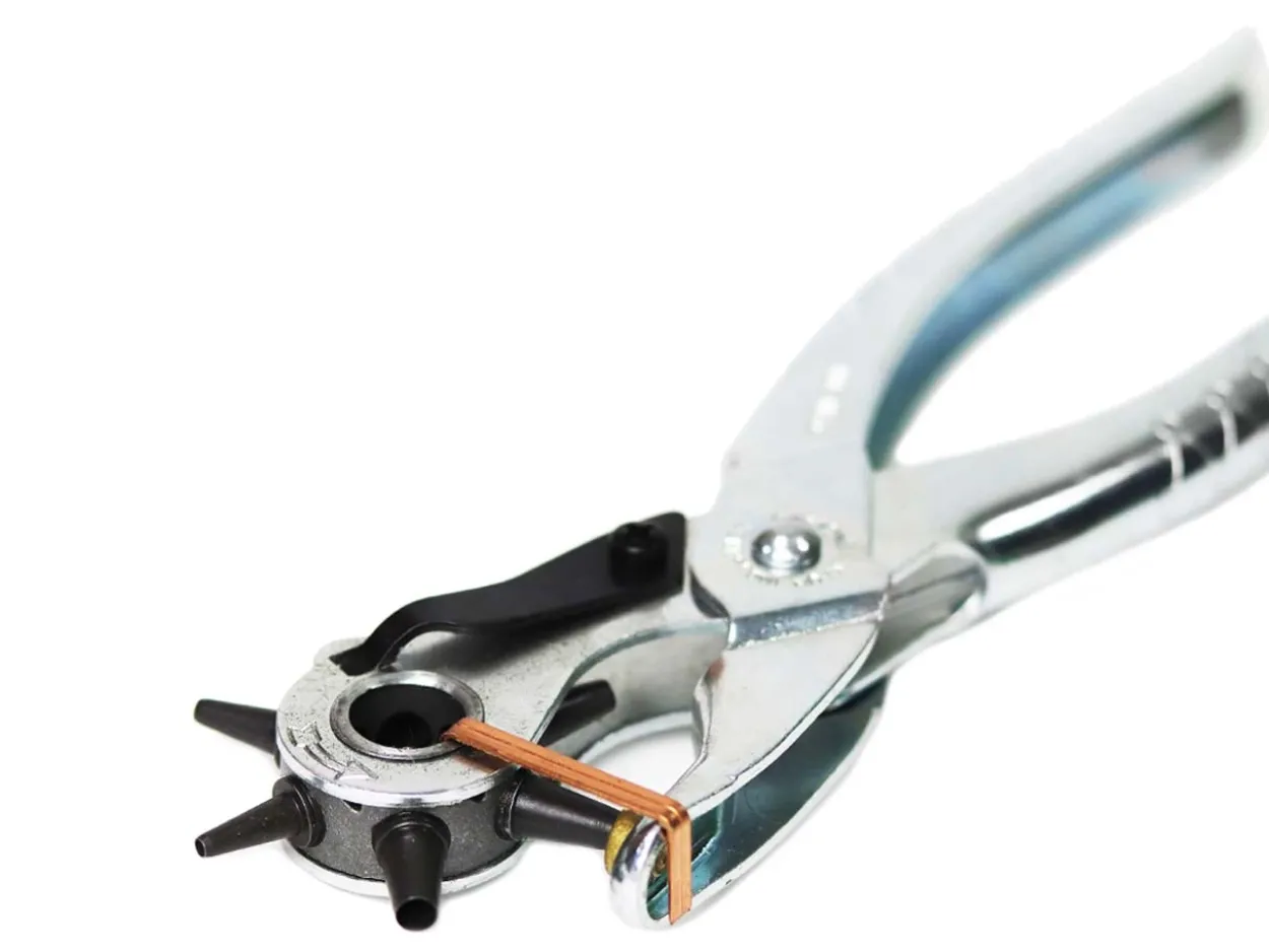 Maun Revolving Punch Pliers 210mm/8" Parallel Action, With 6 Punches