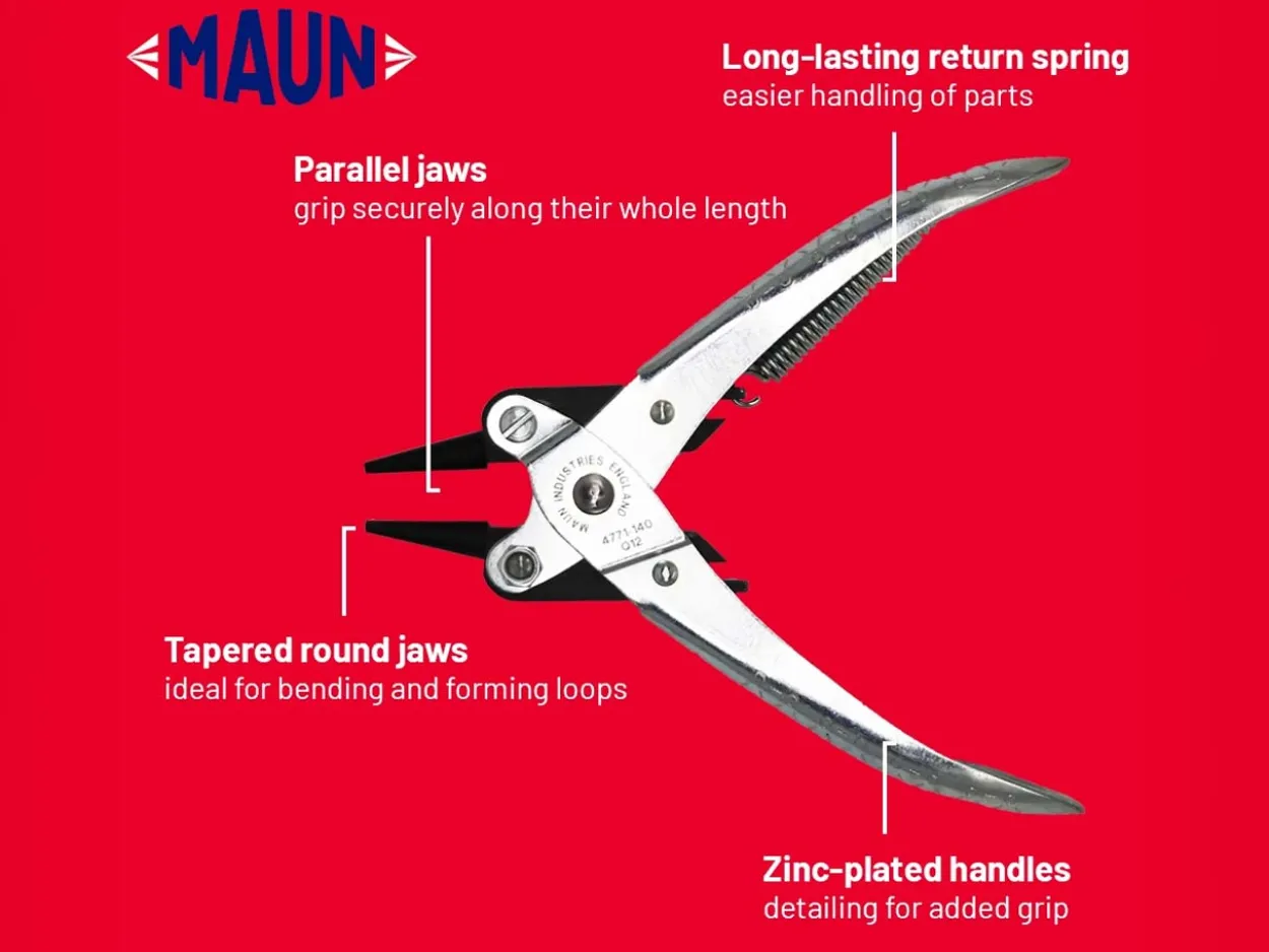 Maun Round Nose Pliers 140mm/5.5" Parallel Action