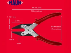 Maun Thin Flat Nose Pliers 160mm/6.5