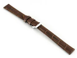 Medium Brown Italian Genuine Crocodile Watch Strap, 18mm