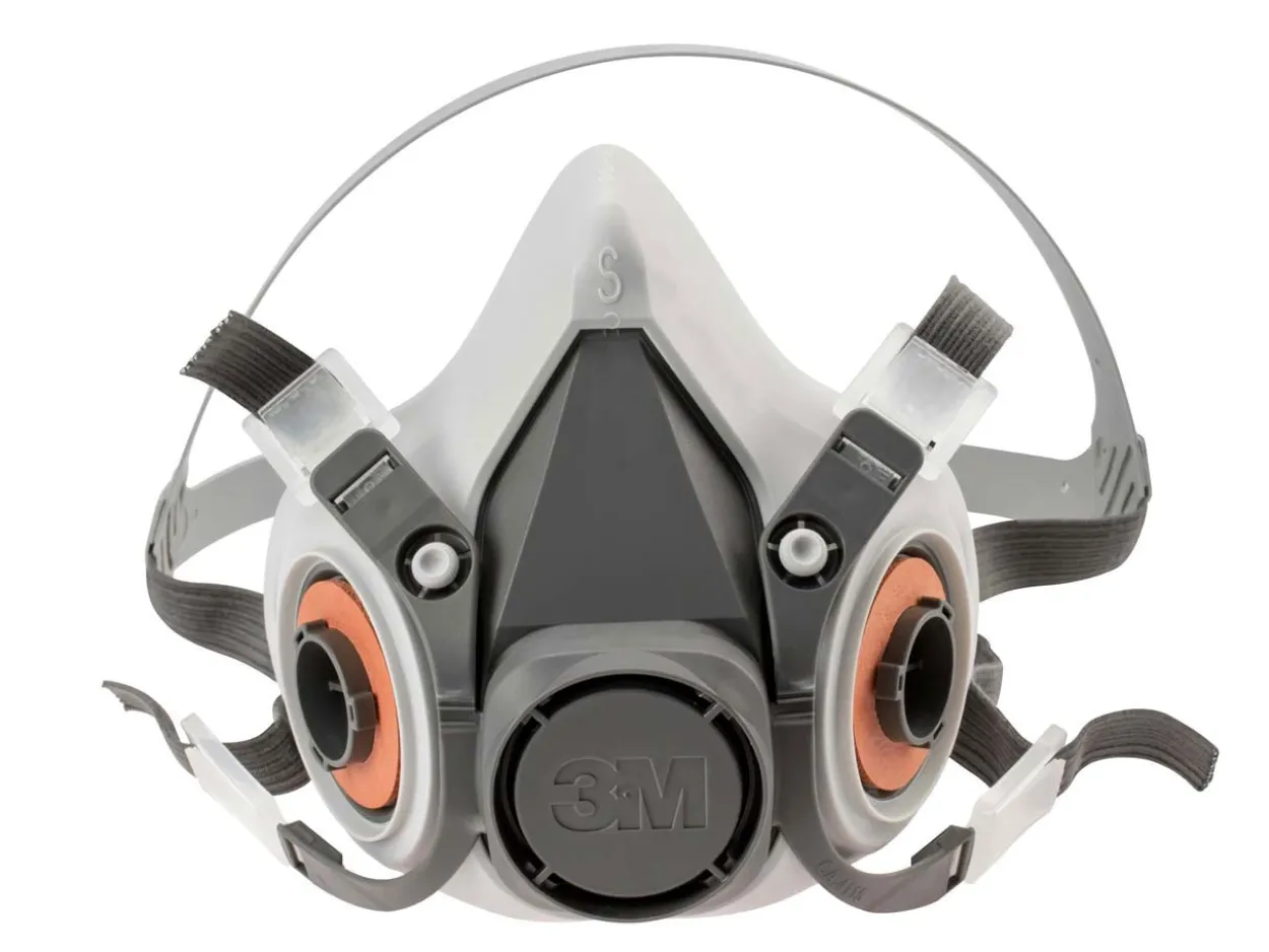 3M Half Face Mask 6100s With 2x 6057 Abe1 Filters Pack