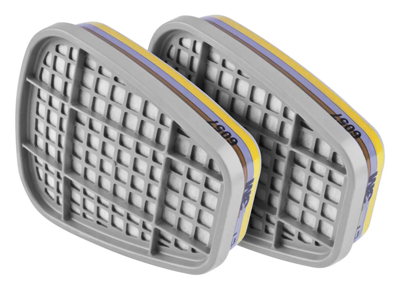 3M Half Face Mask 6100s With 2x 6057 Abe1 Filters Pack