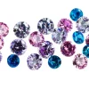 Mixed Colour Cubic Zirconia, Round, Pack of 20 Various Sizes