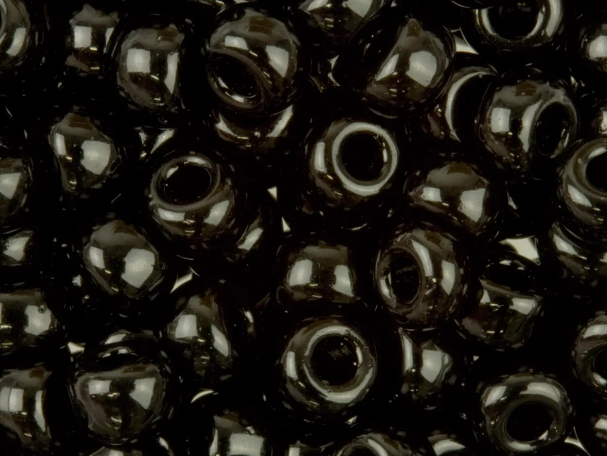 Miyuki 6/0 Round Seed Beads Black Opaque 20g Tube, Miyuki Code 401