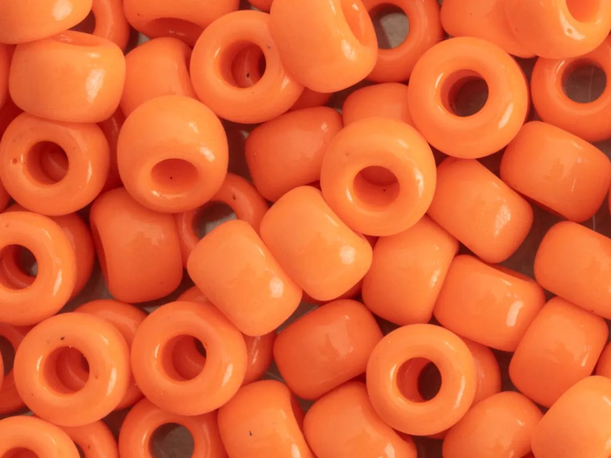 Miyuki 6/0 Round Seed Beads Seed Beads Opaque Orange 20g Tube, Miyuki Code 406