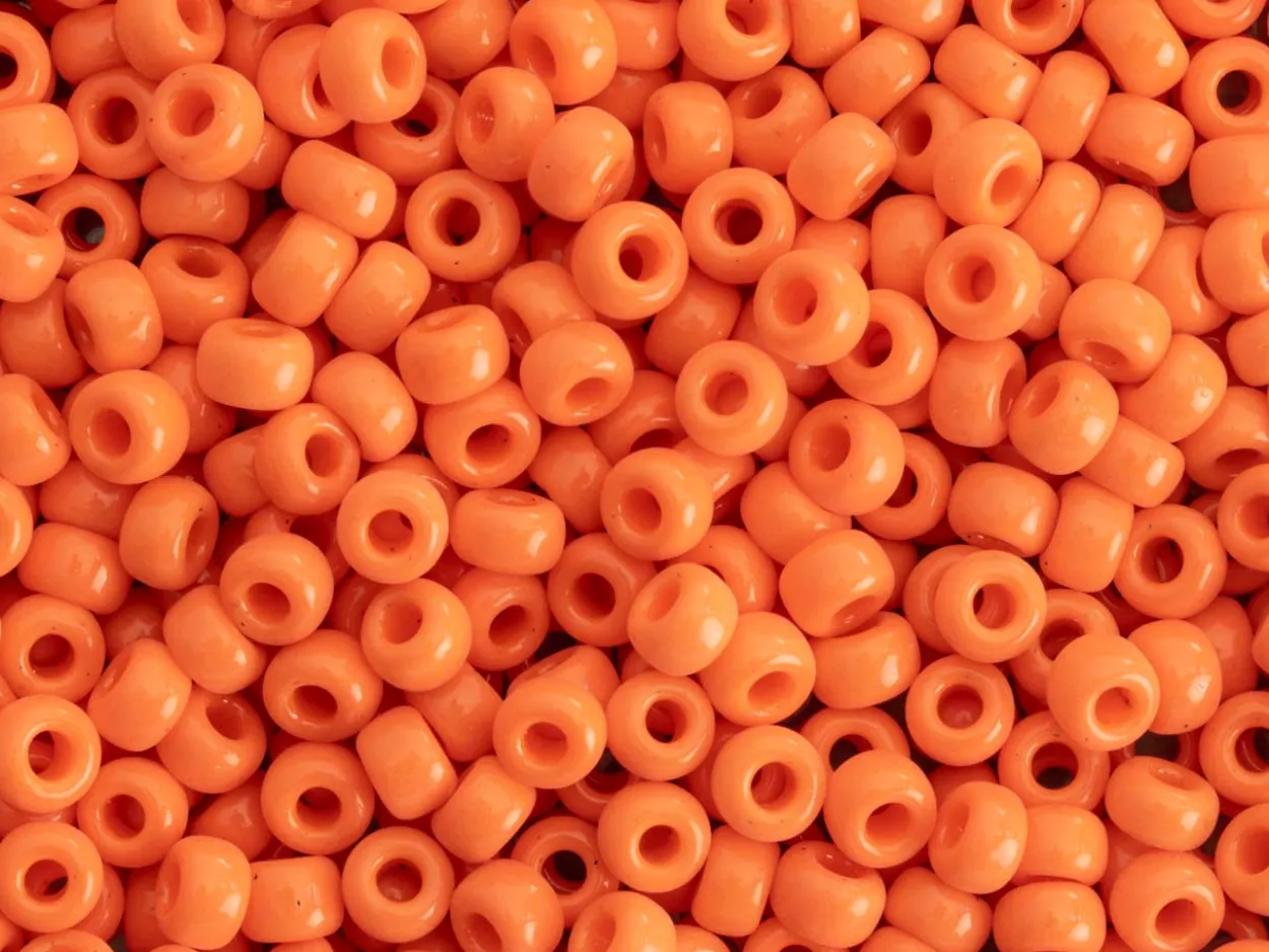 Miyuki 11/0 Round Seed Beads Seed Beads Opaque Orange 23.5g Tube, Miyuki Code 406