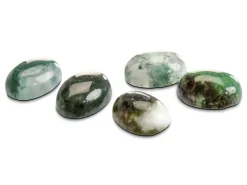 Moss Agate, Oval Cabochon 8x6mm