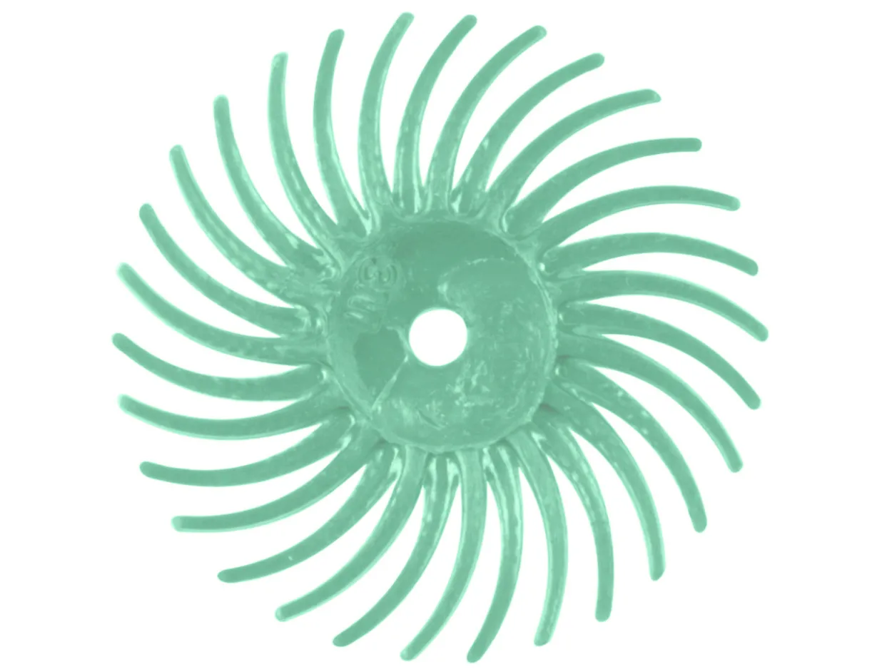 3M Radial Abrasive Disc, Green - Extremely Fine, Pack Of 6