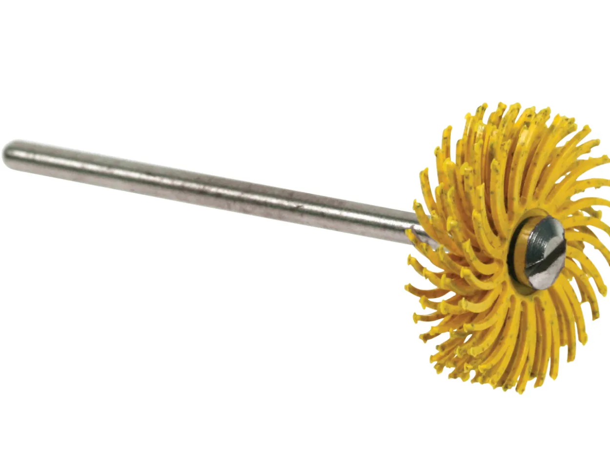 3M Radial Abrasive Disc, Yellow - Coarse With Mandrel