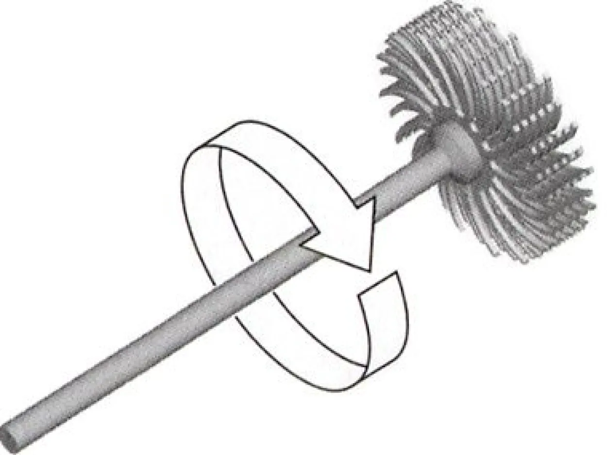 3M Radial Abrasive Disc, Yellow - Coarse With Mandrel