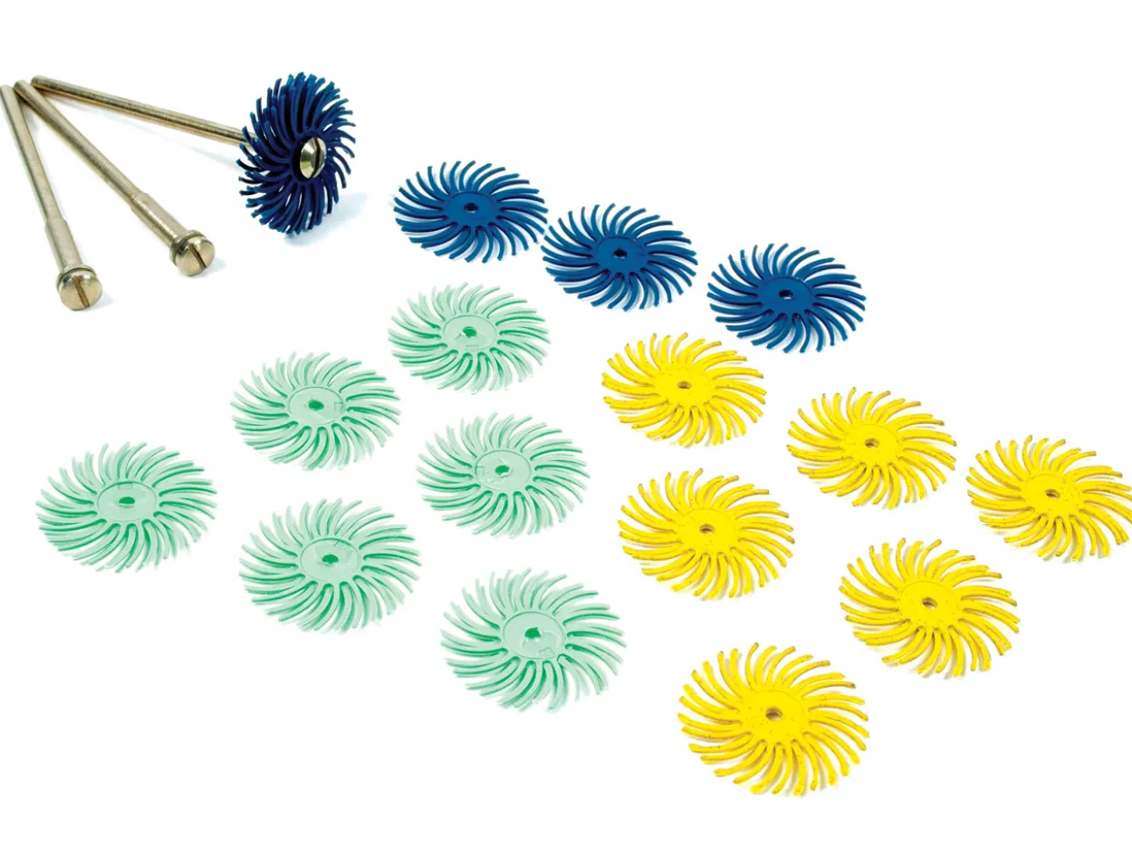 3M Radial Disc Kit, 6 Each, 3 Grades And 3 Mandrels