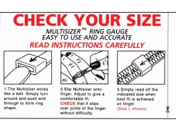 Multisizer Precision UK A-z Ring Gauge Ring Sizer Pack of 10
