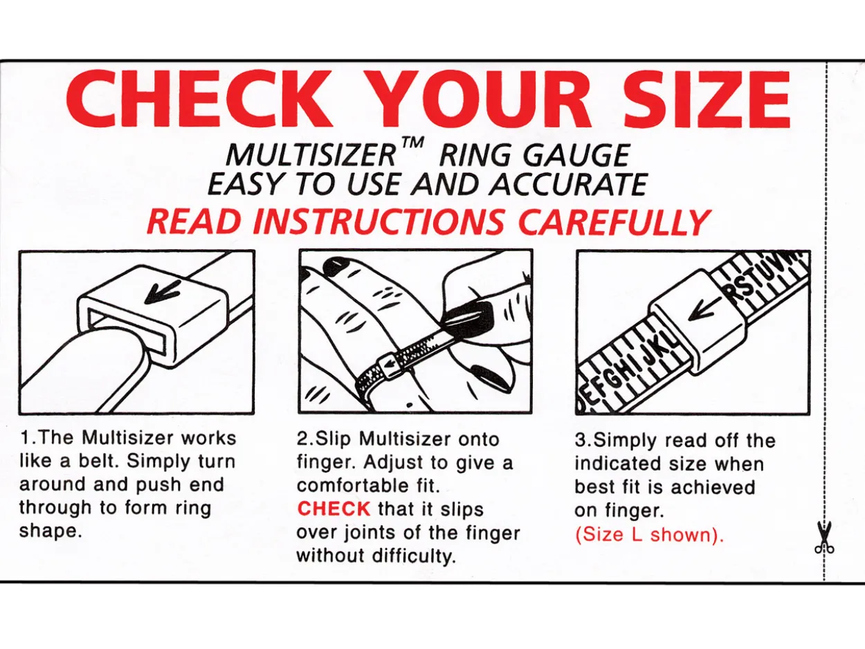 Multisizer Precision UK A-z Ring Gauge Ring Sizer Pack of 10