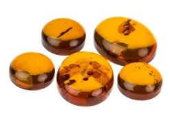 Natural Amber, Mixed Cabochon Set, Pack of 5