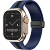Navy And Black Dual Tone Silicone Strap For Apple Watch, Compatible With 38/40/41mm Models