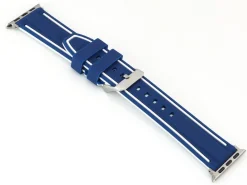 Navy And White Dual Tone Silicone Strap For Apple Watch, Compatible With 38/40/41mm Models