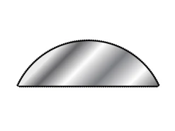Needle File, Half Round, 160m, Cut 4 - Fine Grade