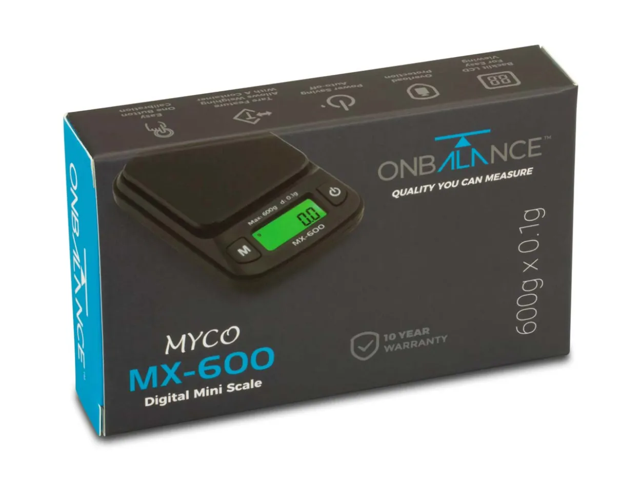 On Balance Myco MX-600 Digital Mini Scale, 600g X 0.1g
