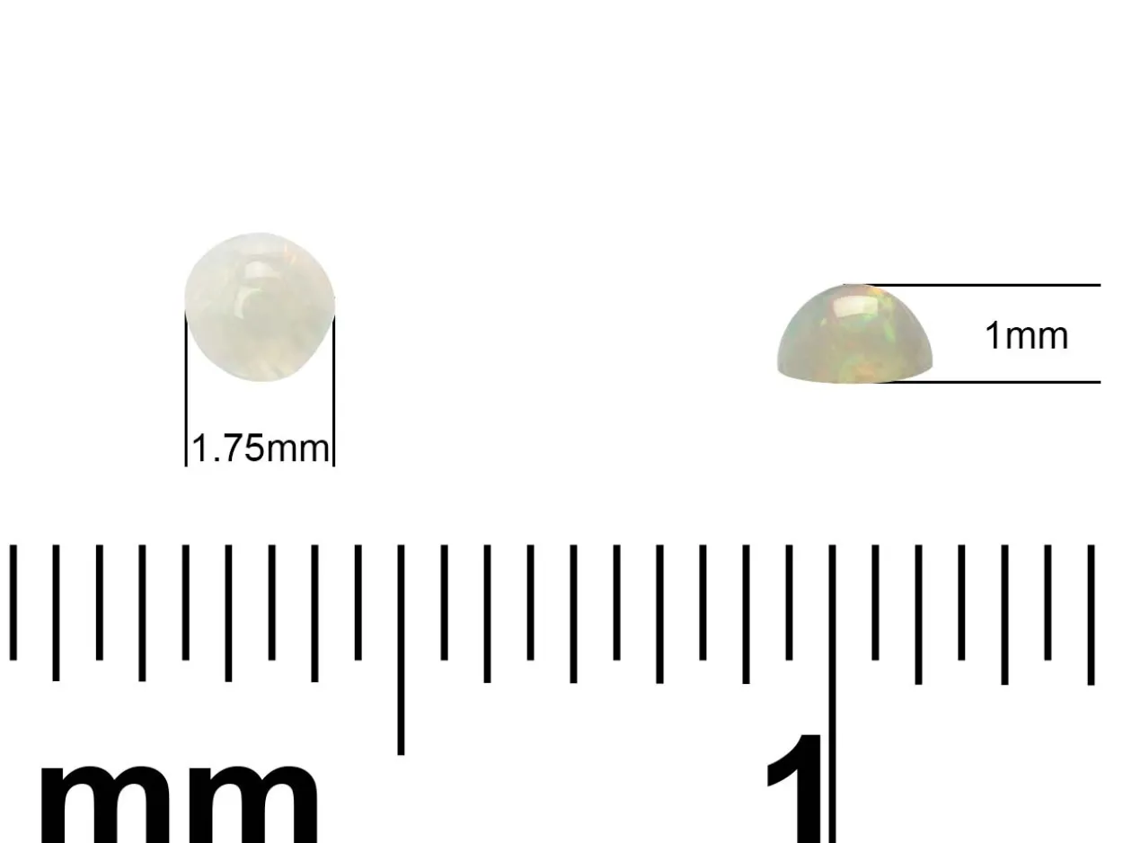 Opal, Round Cabochon, 1.75mm