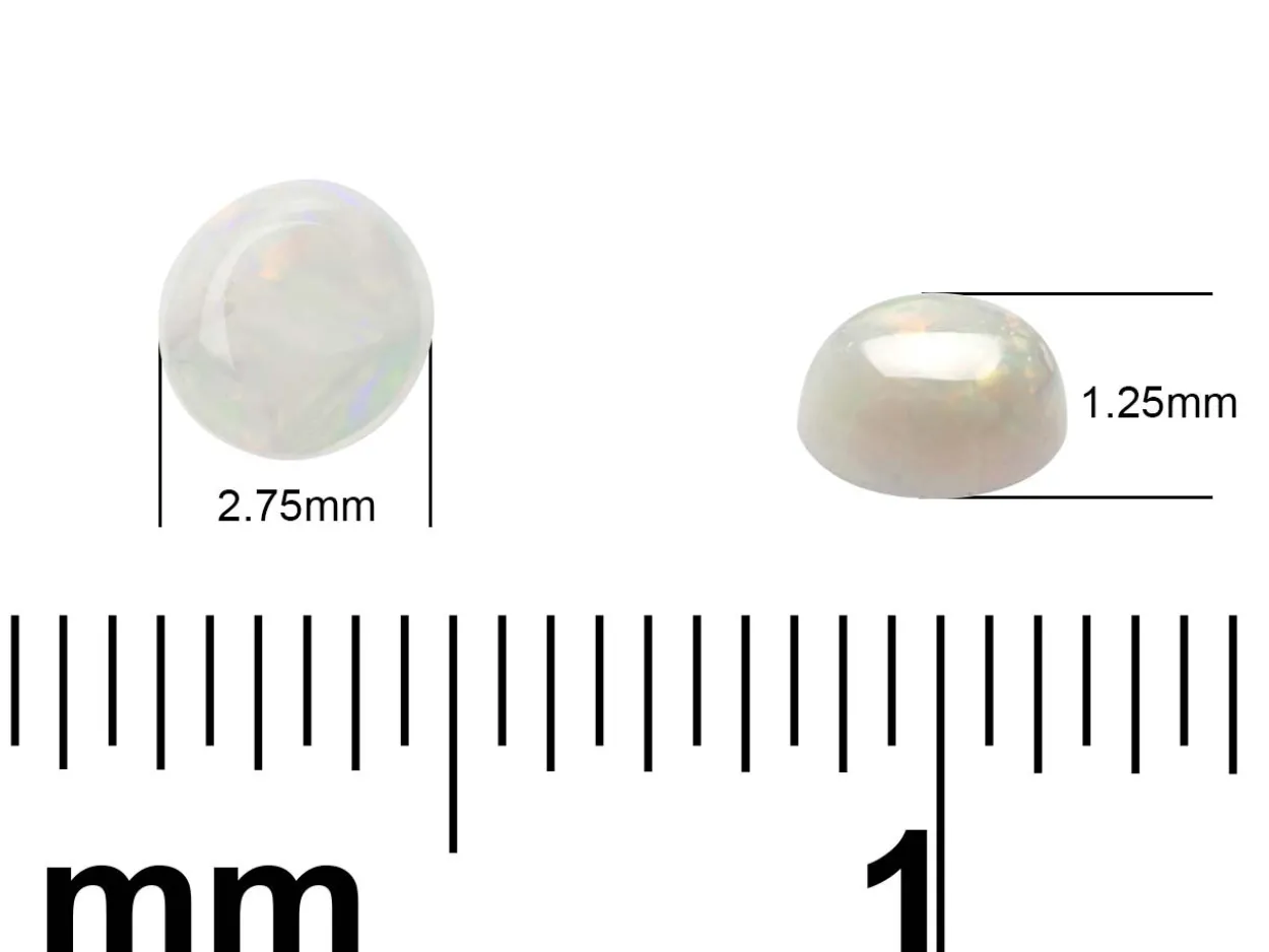 Opal, Round Cabochon, 2.75mm