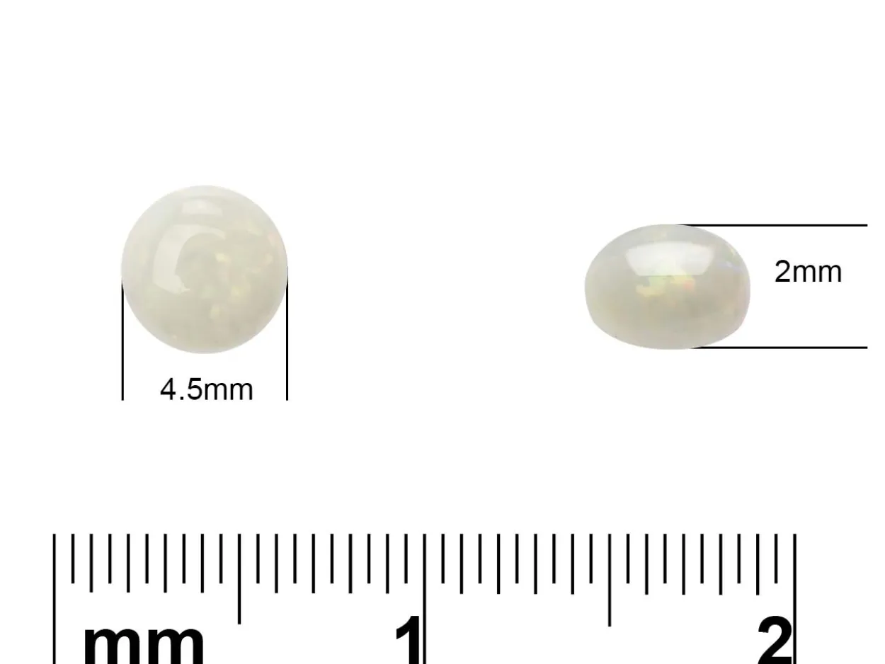 Opal, Round Cabochon, 4.5mm